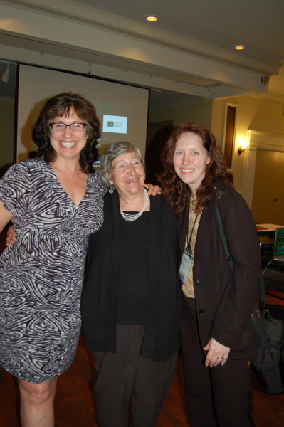 Photo of Barbara Yeaman, Virginia Kennedy of Delaware Highlands Conservancy and Nicole Faraguna PA Land Trust Association at the Leadership Awards dinner.