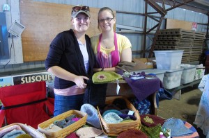 Twin sisters Julia and Sarah Robinson are good at upscaling old sweaters from yard sales and thrift stores into fine knitting fiber.