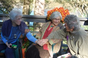 Digital candid photograph of Crone's Club members celebrating the launch of Crone Age by author Marcia Nehemiah.