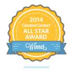 Award logo for Heron’s Eye Communications being named a 2014 All Star Award winner by Constant Contact®, Inc., the trusted marketing advisor to more than 600,000 small organizations worldwide.