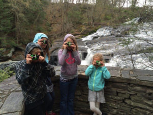 Photo by Sandy Long of children from The Biondo Group on a Wonder Walk during Take our Daughters and Sons to Work Day at Shohola Falls.