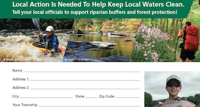 Photo of an educational outreach tool created for Appalachian Trail Conservancy to help protect riparian buffers.